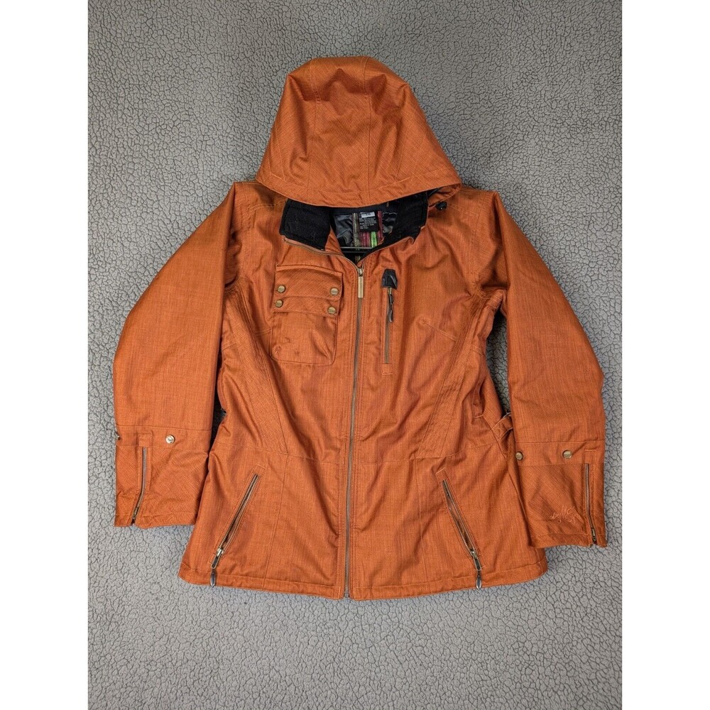 Obermeyer Delaney Ski Jacket Coat Womes 14 Bronze Winter Sport Snowboard Pockets